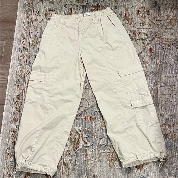 Beige and Light blue  Cargo Pants - Picture 4 of 7